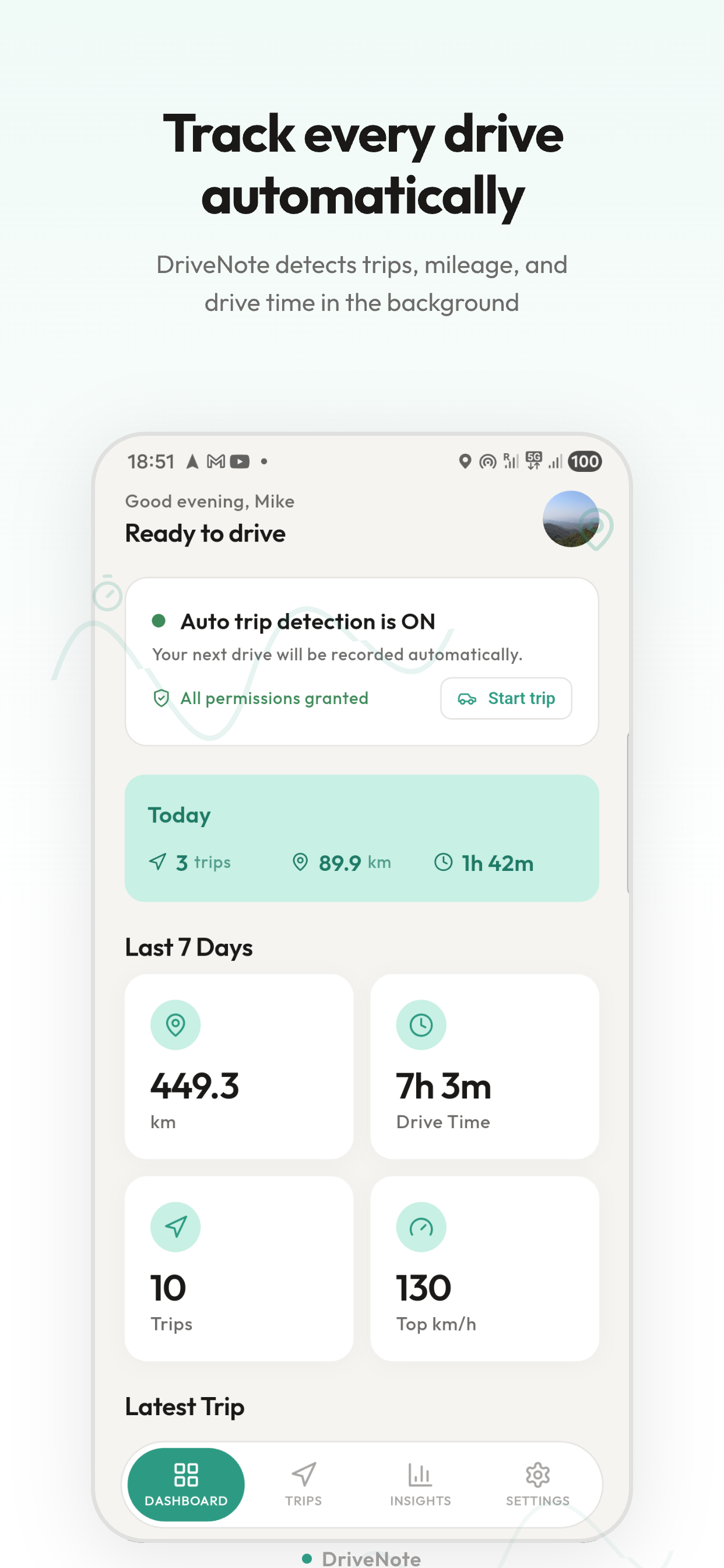 Auto Trip Tracking